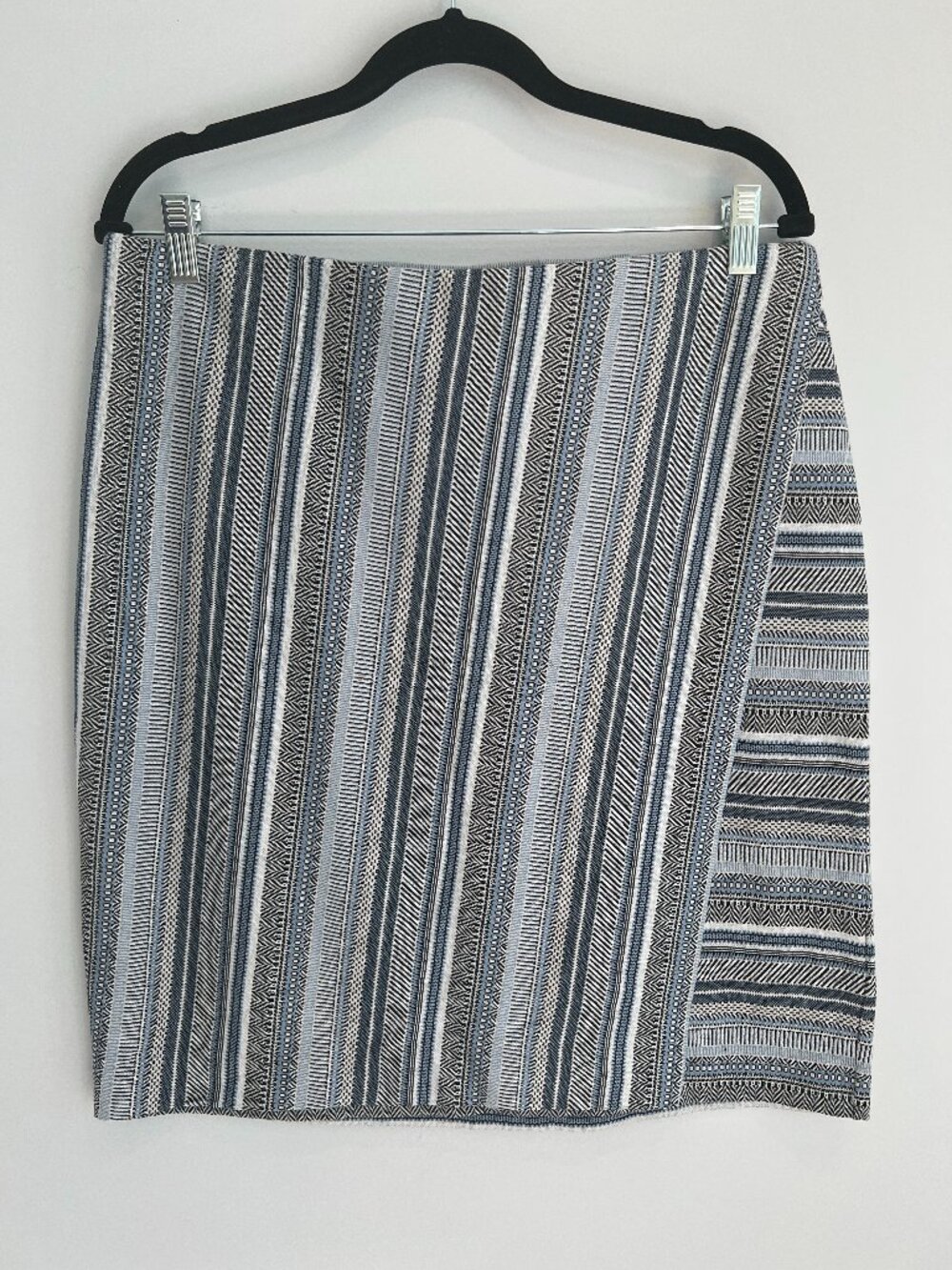 NWT J.Jill Breeze Mountain Textured Striped Knit Wrap Skirt - Medium